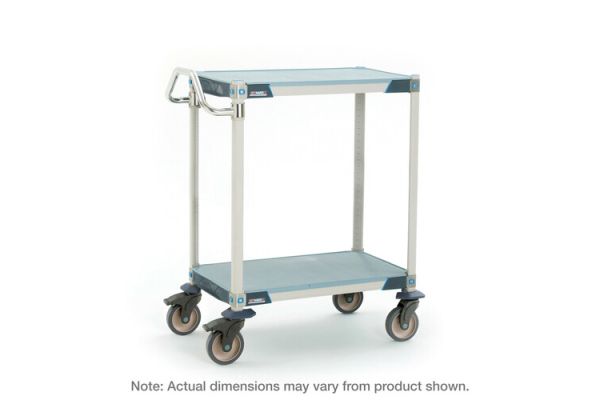 MetroMax i 2-Shelf and 3-Shelf Industrial Polymer Shelving Lab Utility Carts, Solid Top Shelf Mat