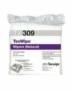 TX309 TexWipe Cotton 9"x9" Cleanroom Wipers