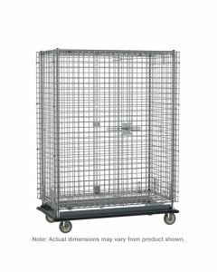 Metro qwikSLOT Heavy-Duty Mobile Security Shelving Unit, Chrome