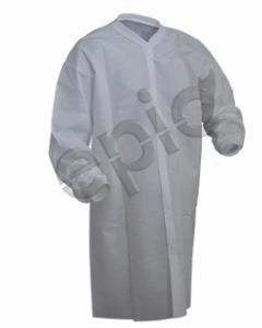 White High Performace SMS Lab Coat No Pockets