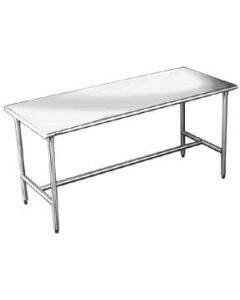24" Width 16 Gauge Worktables with 304 Stainless Steel Flat Top