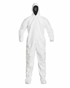 DuPont™ Tyvek® IsoClean® Coverall W/ Attached Hood & Boots, Zipper Front, Elastic Wrist & Ankle, Clean & Sterile 