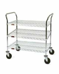 Stainless 3 Shelf Utility Cart