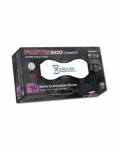 Fortis500 Extended Cuff Nitrile Exam Gloves