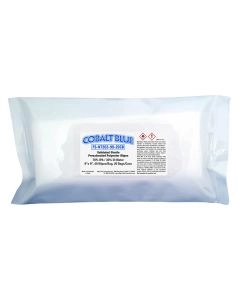 Cobalt Blue Sterile Non-Woven Pre-Saturated Wipers, 9x9