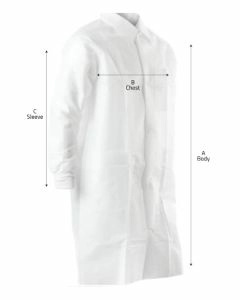 AlphaGuard Knit Wrist Lab Coats (White)