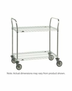 Metro SP series 2-Shelf and 3-Shelf Utility Carts with Stainless Steel Wire Shelves