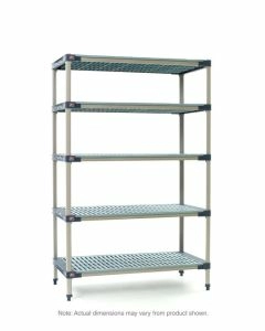 MetroMax 4 4-Shelf and 5-Shelf Plastic Industrial Shelving Starter Units