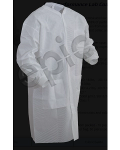White High Performace SMS Lab Coat - 3 Pocket