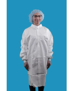 Keystone Controlled Environment Keyguard Microporous Frock, no pocket, knit wrist & mandarin collar