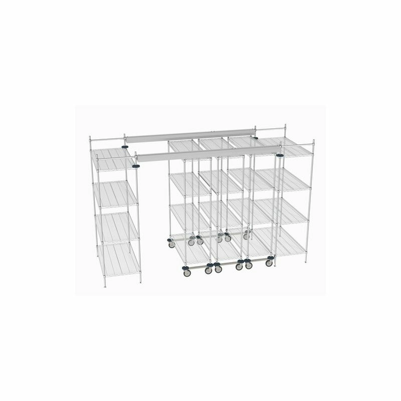 Metro Top-Track Overhead Track Shelving Complete Kit with Super