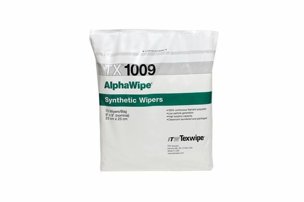 front view of TX1009 TexWipe AlphaWipe cleanroom wiper bag