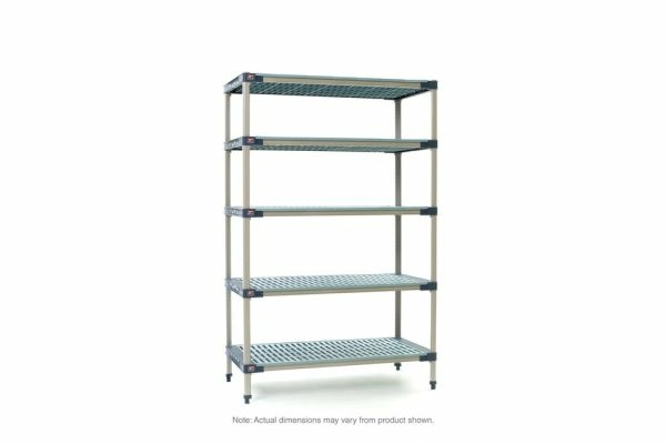 MetroMax 4 4-Shelf and 5-Shelf Plastic Industrial Shelving Starter Units