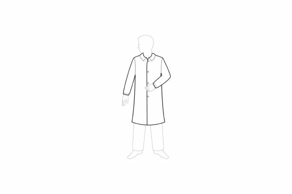 Keystone Heavy Duty Polypropylene Lab Coat (No Pockets)