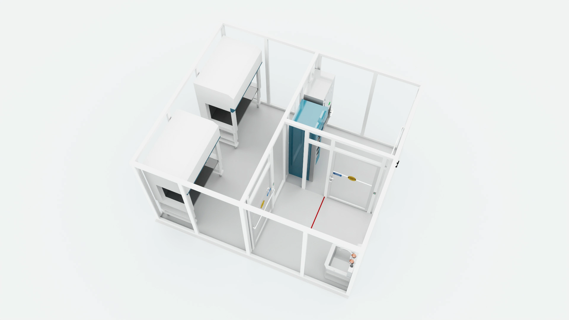 3D Rendering of a USP 797 Cleanroom