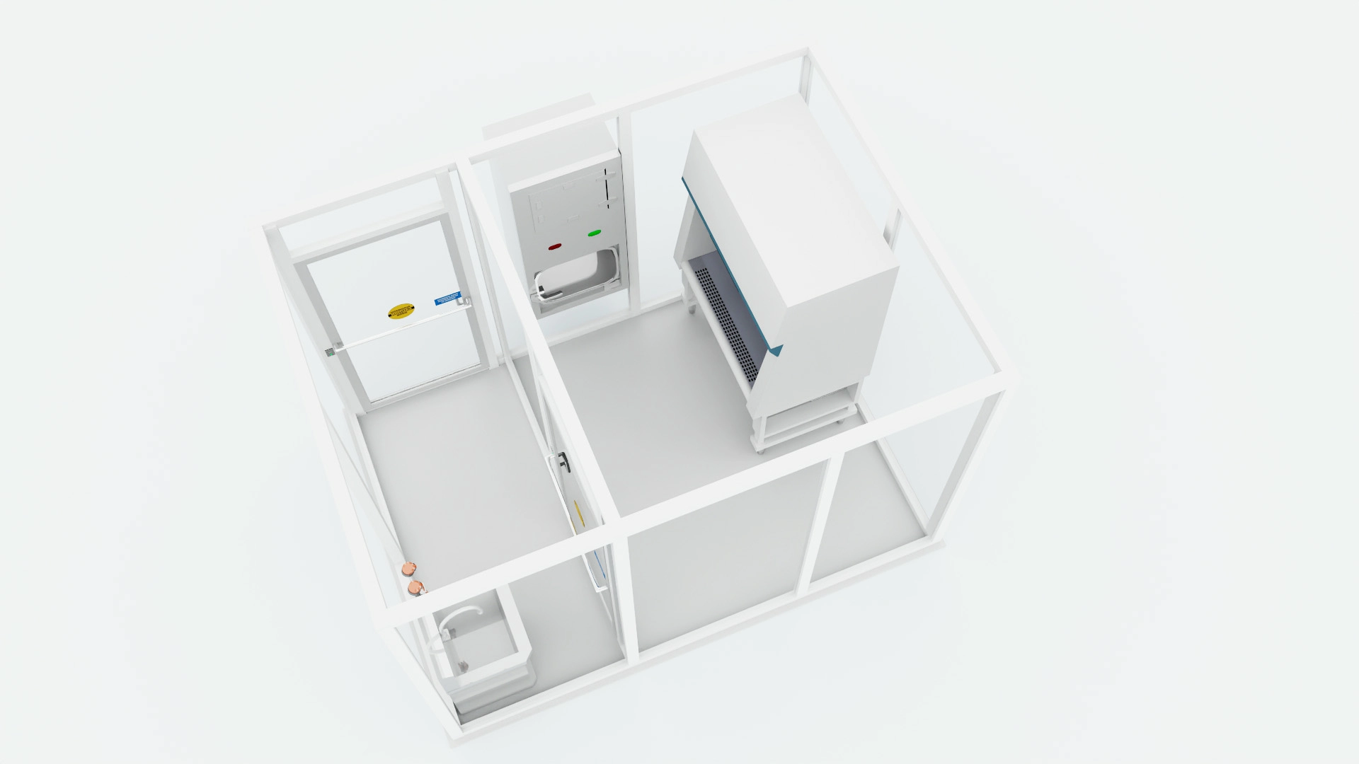 3D Rendering of a USP 800 Cleanroom
